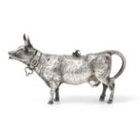 A German Silver Cow-Creamer, Marked with Pseudomarks, With English Import Marks for Arthur Graf,