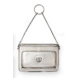 A George V Silver Purse, Maker's Mark DBros, Possibly for Davies Brothers, Birmingham, 1911, oblong,