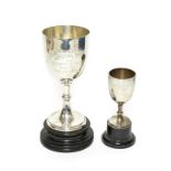 A George V Silver Cup and an Elizabeth II Silver Cup, The First by Edward Barnard and Sons Ltd.,