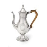 A George III Silver Coffee-Pot, Maker's Mark Possibly IH, Possibly by James Hetherington, Newcastle,