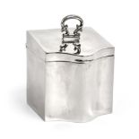 A George V Silver Box, by Mappin and Webb, Birmingham, 1916, in the form of a knife-box, oblong