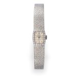 A Lady's 18 Carat White Gold Diamond Set Wristwatch, signed Rolex, Precision, ref: 3110, 1979, lever