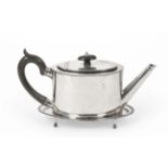 A George III Silver Teapot and an Associated Stand, by John Langlands I and John Robertson I,