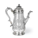 A William IV Silver Coffee-Pot, by John Wrangham and William Moulson, London, 1833, tapering