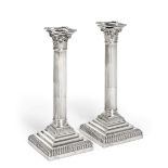 A Pair of George V Silver Candlesticks, by The Goldsmith's and Silversmiths Co. Ltd., London,