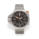 A Stainless Steel Diver's Co-Axial Automatic Calendar Centre Seconds Wristwatch, signed Omega, Co-