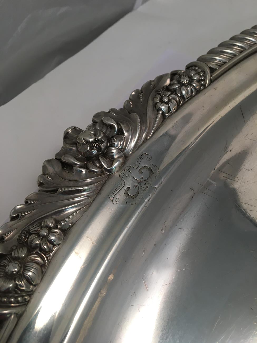 A George III Silver Venison-Dish, by James Kirkby, Waterhouse and Co., Sheffield, 1818, shaped - Image 3 of 3