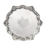 A George II Silver Salver, by John Swift, London, 1756, shaped circular and with shell-cast