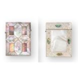 Two Victorian Card-Cases, Last Quarter 19th Century, each oblong and inlaid with mother-of-pearl and