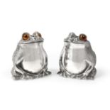 A Pair of Elizabeth II Silver Salt and Pepper-Shakers, by Richard Comyns, London, 1971, each