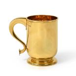 A George V Gold Mug, by J. W. Benson Ltd., London, 1915, 9ct, in the George III style, baluster