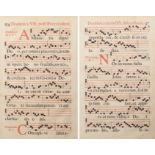 Roman Gradual Two large antiphonal pages; p. 47, Dominica intra Oct. Ascensionis and p. 154,