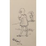 Shepard (Ernest Howard) - Original Artwork Christopher Robin, a small pen and ink sketch of