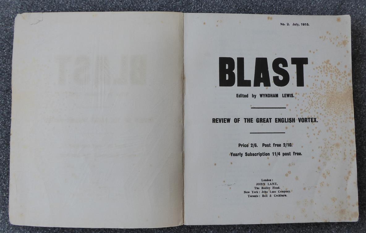 The Vorticists Lewis (Wyndham), Blast, Review of the Great English Vortex, No 1, June 20th 1914 - Image 6 of 14