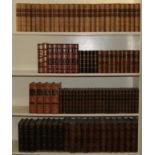 Bindings A quantity of leather-bound books including Thackeray's Works, Waverley Novels, etc. (qty)