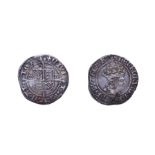 Henry VIII, 1509 - 1526 Halfgroat. 1.57g, 21.2mm, 6h. Mintmark lis, Canterbury, first coinage,