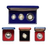 Silver Proof Piedfort 3-Coin Collection 2003 comprising: £2 '50th Anniversary - Discovery of