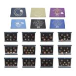 A collection of 23 x Great Britain, Royal Mint,proof sets consisting of years: 1970, 1971, 1972,