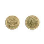 USA, Philadelphia mint, 1900 10 dollars. Obv: Head of Lady Liberty left. Rev: Eagle. Very Fine.