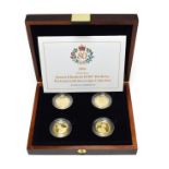 Gibraltar, 4-Coin Gold Proof Sovereign Collection 2006, commemorating the Queen's 80th birthday &