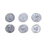 3 x Early Imperial Silver Denarii consisting of: Octavian, Rome 32 - 31 B.C. 3.60g, 20.4g, 7h.
