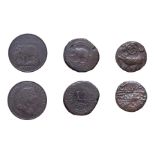 3 x Copper Coins Depicting Elephants consisting of: Ceylon, George III, 1815 two stivers. Obv: