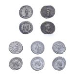 5 x Roman Silver Antoniani consisting of: Gordian III, 209 - 211 A.D. 5.25g, 22.9mm, 8h. Obv: