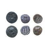 Bruttium, Kroton, Silver Stater, 480-430 B.C. 7.65g, 23.1mm, 12h. Obv: Tripod, legs terminating in