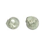 Corinthia, Corinth, Silver Stater. c. 345-307 B.C. 8.57g, 22.5mm, 3h. Obv: Pegasos flying to left,