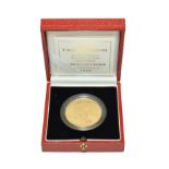 Elizabeth II, Gold Proof Crown 1998 'Prince of Wales 50th Birthday,' obv. Queen's portrait by Rank-