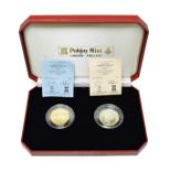 Isle of Man, 2-Coin 50p 'Christmas' Set 1996 struck by the Pobjoy Mint & comprising: gold proof