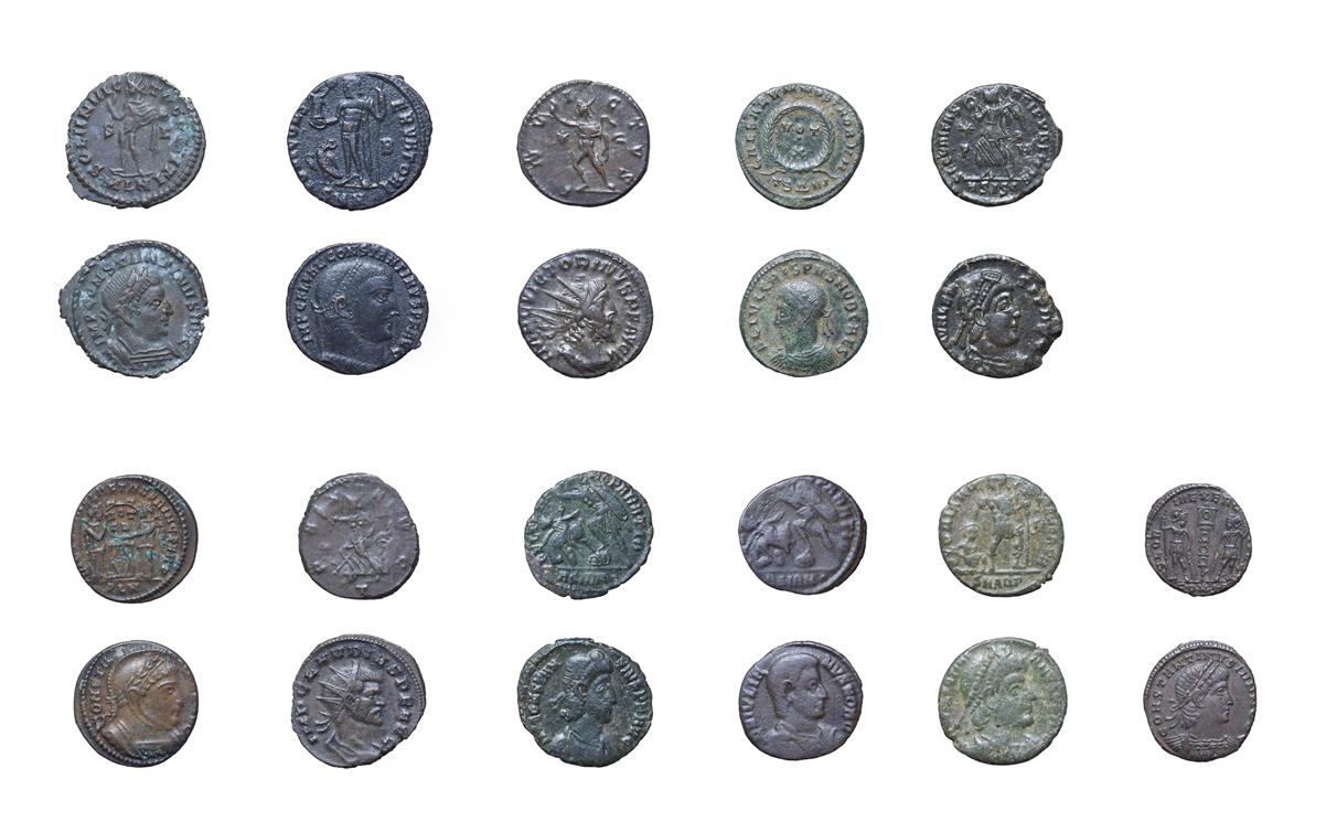 11 x Late Roman Bronze Coins comprised of Claudius II, Gothicus, 268 - 270 A.D. Ae Antoninanius,