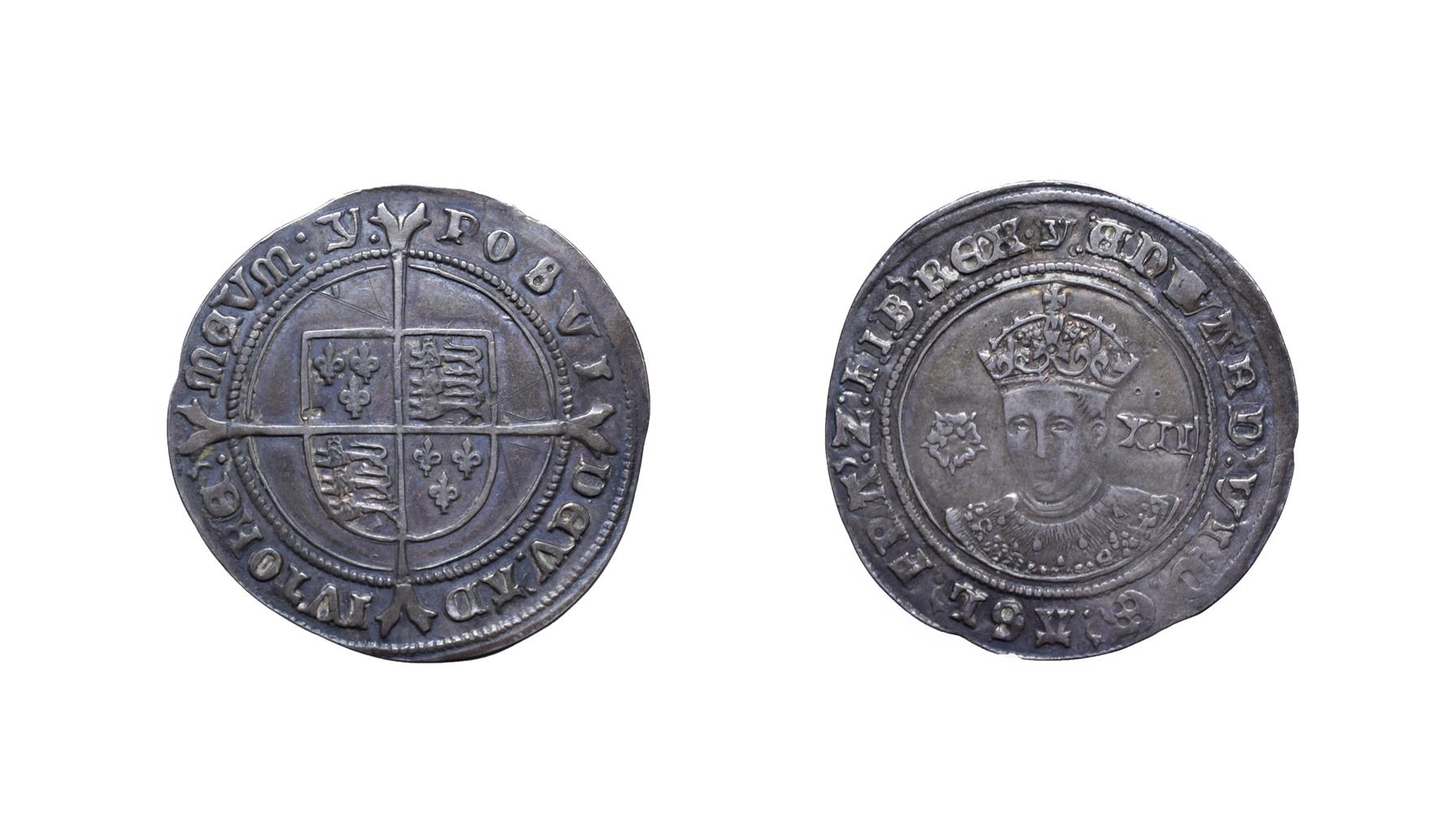 Edward VI, 1551 Shilling. 6.10g, 32.8mm, 8h. Mintmark y, third period, fine silver issue. Obv:
