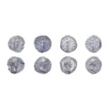 4 x Imperial Silver Denarii consisting of: Antoninus Pius, 138 - 161 A.D. 3.41g, 18.1mm, 6h. Obv: