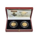 Elizabeth II, 2-Coin Set of Gold Proof 50p Coins 2006 commemorating the 150th anniversary of the