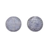 William III 1699 Shilling. Obv: Fourth ('flaming hair') laureate and draped bust right. Rev: