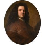 Circle of Sir Godfrey Kneller (1646-1723) Portrait of Peter Vanderbank, c.1695, head and shoulders