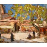 Alexander Jamieson (1873-1937) Scottish Market Square, Corfu Signed and dated 1927, inscribed verso,