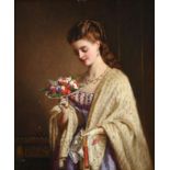 William Maw Egley (1827-1916) The Posy Signed and dated 1859, oil on canvas, 29cm by 24cm See