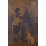William Weekes (fl.1856-1909) Debating politics - two gentleman standing in an interior with an