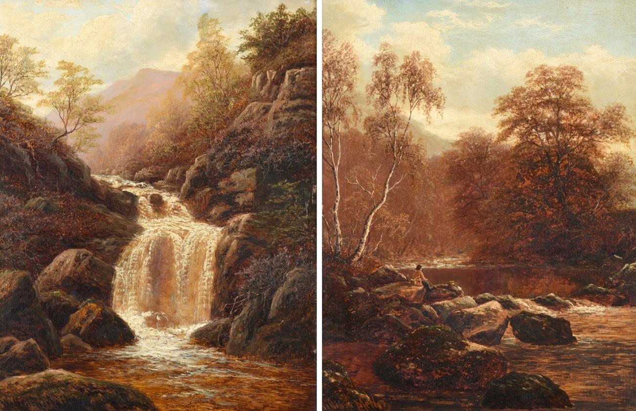 William Mellor (1851-1931) ''On the Greta, Rokeby'' ''Fall Near Ambleside, Westmoreland'' Each