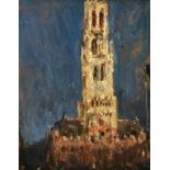 Alexander Jamieson (1873-1937) Scottish Bruges Cathedral Oil on board, 17cm by 13cm Provenance: