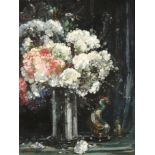 Kershaw Schofield (1875-1941) Still life of blossom in a glass vase Signed, oil on board, 76cm by