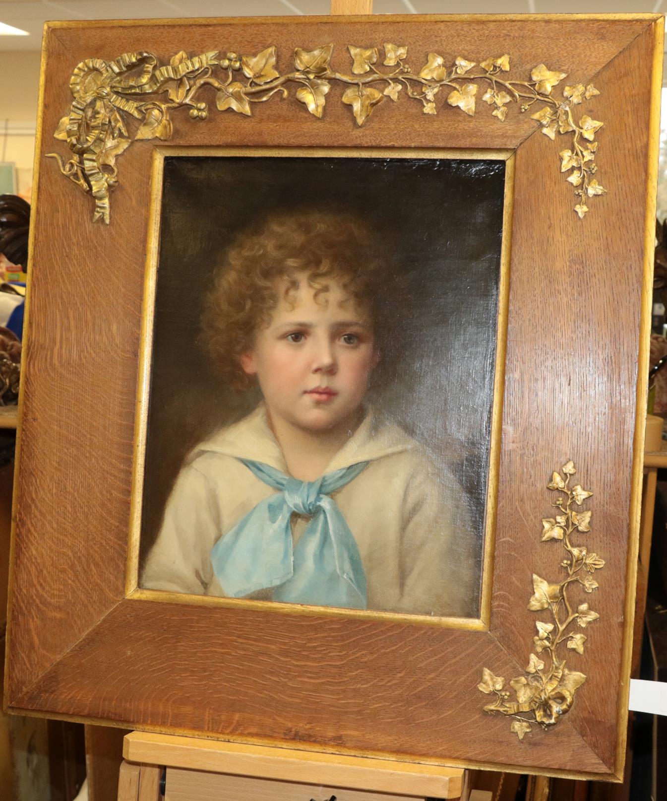 French School (Early 20th century) Portrait of a boy, wearing a sailor's outfit Oil on canvas, - Image 2 of 3