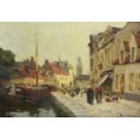 Terrick Williams RA, RI, ROI, RWA, RBC (1860-1936) ''A canal, Bruges'' Signed, signed and