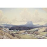 William Heaton Cooper RI (1903-1995) ''The Road to Lochinver'' Signed, inscribed and dated 1952 to