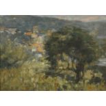 Mark Senior NPS (1864-1927) ''A bit of Runswick'' Signed and inscribed verso, oil on board, 15cm