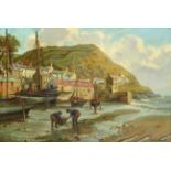 Hurst Balmford (1871-1950) ''East cliff, Polperro, Cornwall'' Signed, with signed and inscribed