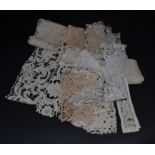 A Quantity of Fragments and Lengths of Needle Lace from the 17th and 18th centuries, and a few