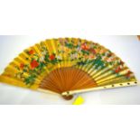 Circa 1870's, A Japanese Fan, Ogi, Meiji Period, the ivory monture simple, the gorge sticks of